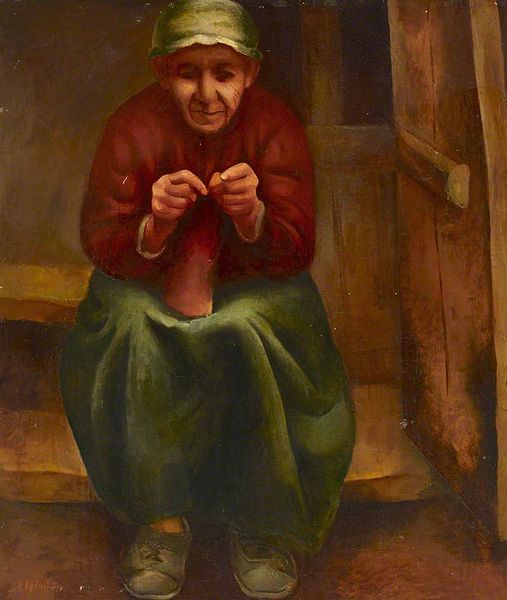 507px-Natan_Szpigel_Woman_knitting